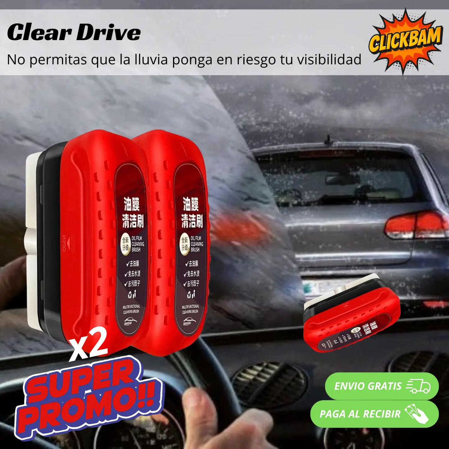 ClearDrive - Vidrios sin grasa, visión sin riesgo