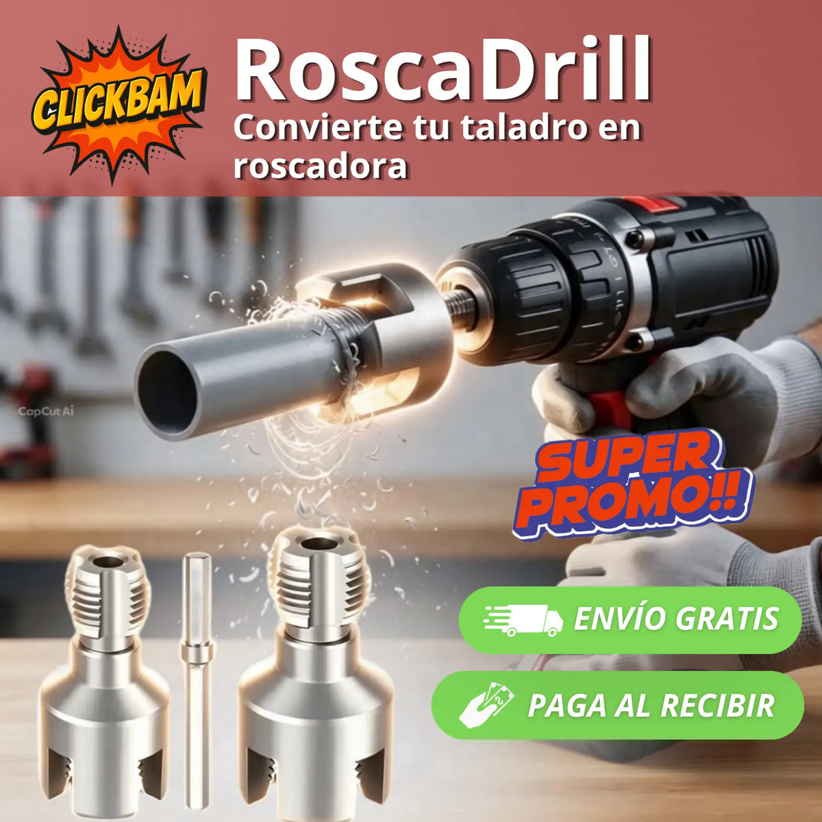 RoscaDrill - Convierte tu taladro en roscadora