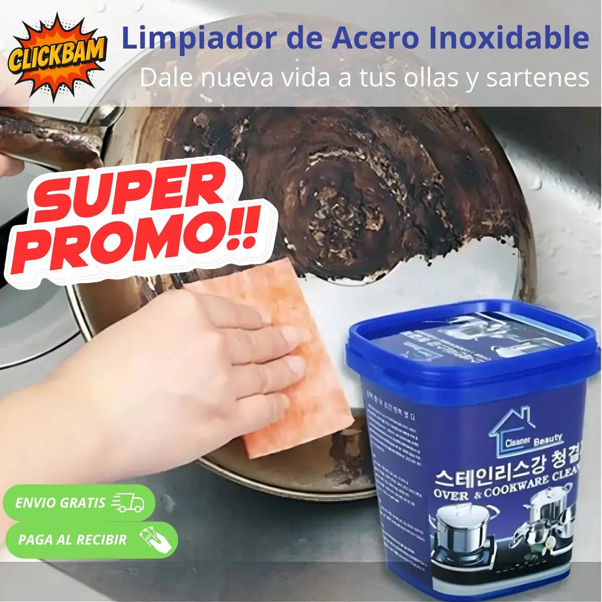 Limpia Olla Multiuso Pasta Crema Magic L