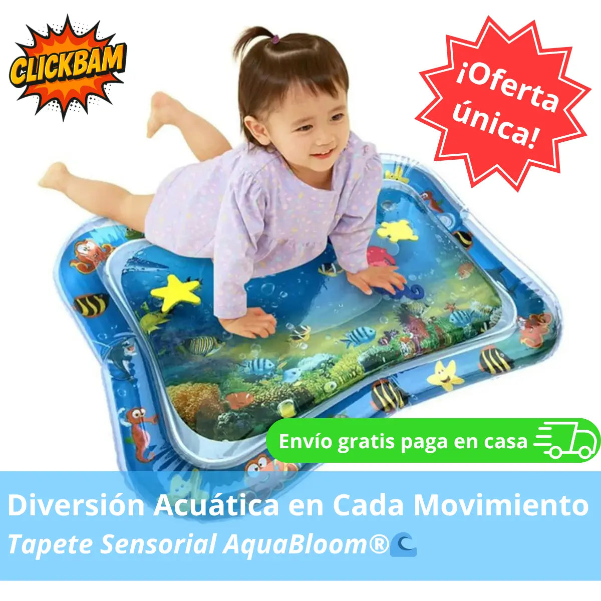 AQUABLOOM® | Tapete Sensorial de Agua para Bebés