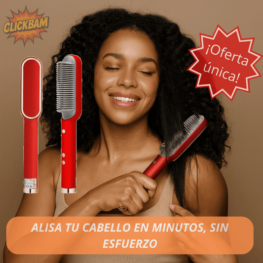 Cepillo Alisador – Cabello Suave – Disfruta de un Look Profesional sin Esfuerzo en Casa